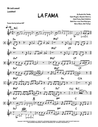 La Fama (arr. Katsumi WF)