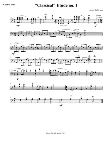 Six 'Classical' Etudes for Electric Bass