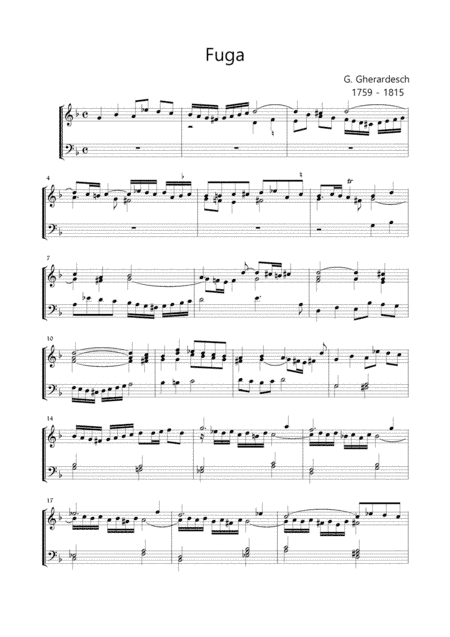 FUGA - Gherardeschi - For Organ (arr. Marcello Meneguzzo)