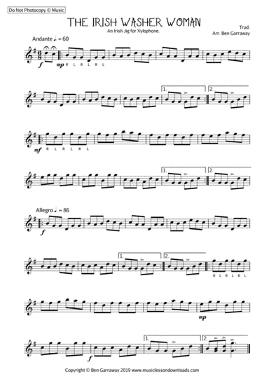 The Irish Washerwoman - Xylophone Solo (arr. Ben Garraway)