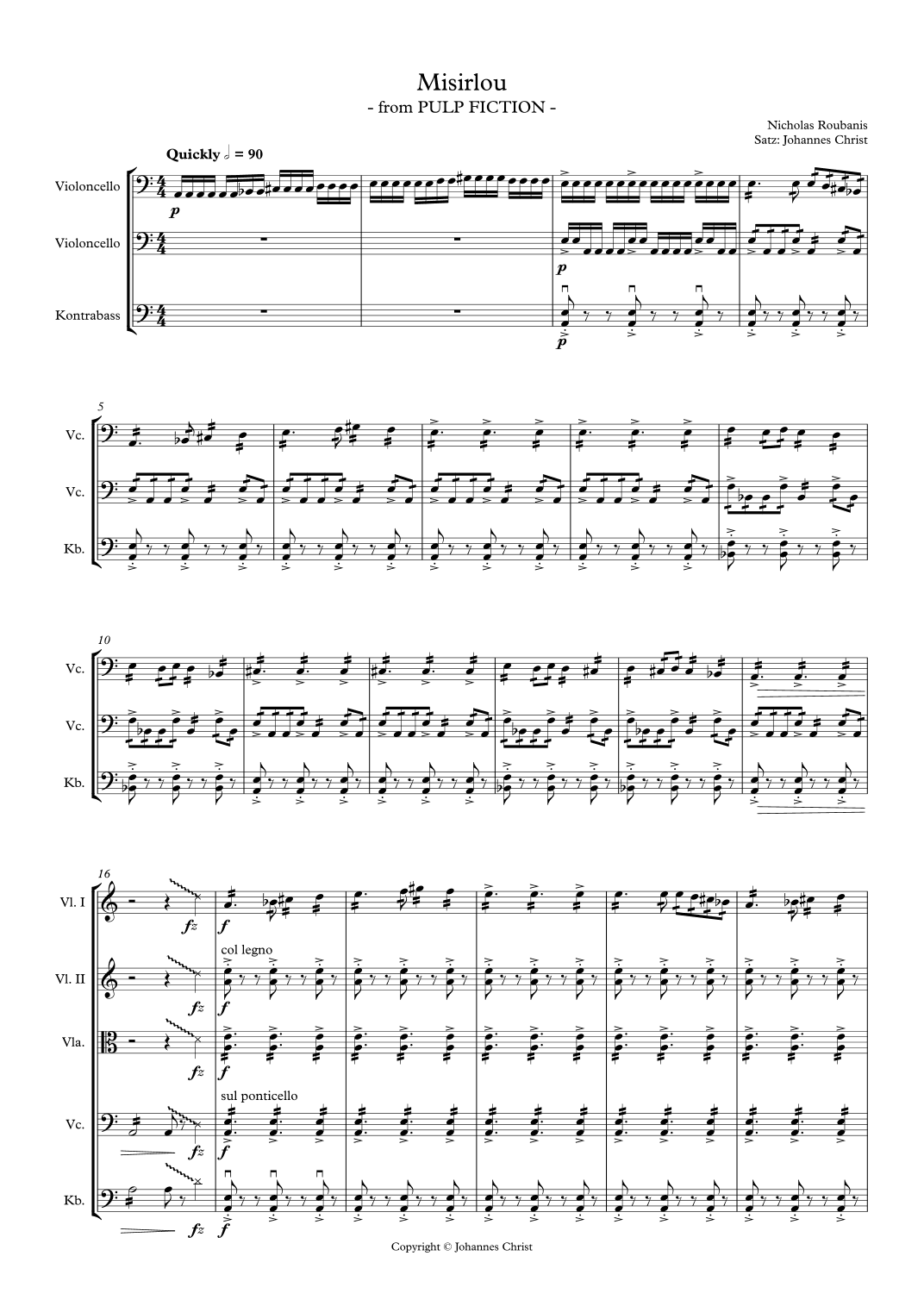 Misirlou (arr. Johannes Christ)
