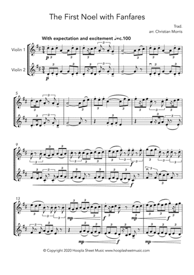 The First Noel with Fanfares (arr. Hoopla Sheet Music)