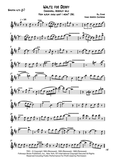 Waltz For Debby (arr. M. Contreras)