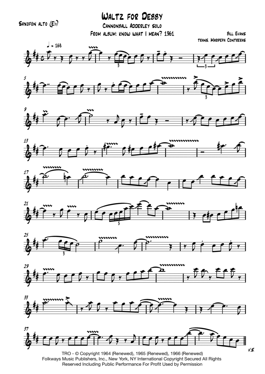 Waltz For Debby (arr. M. Contreras)