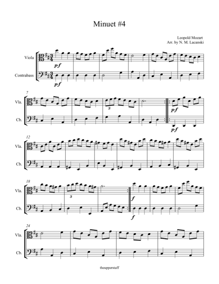 Minuet #4 (arr. Nick Lacanski)