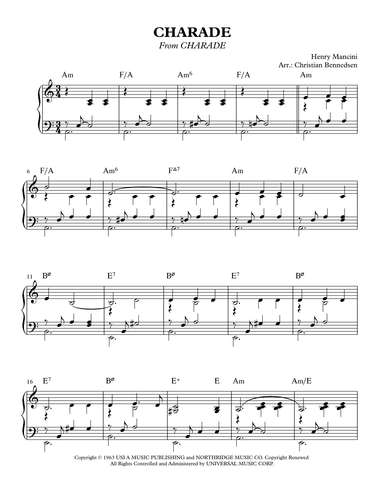 Charade (arr. Christian Bennedsen)