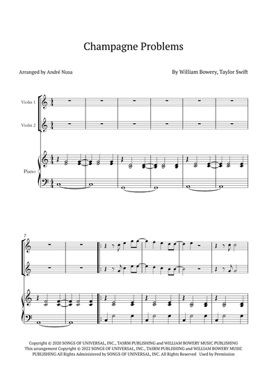 Champagne Problems (arr. André Nusa)