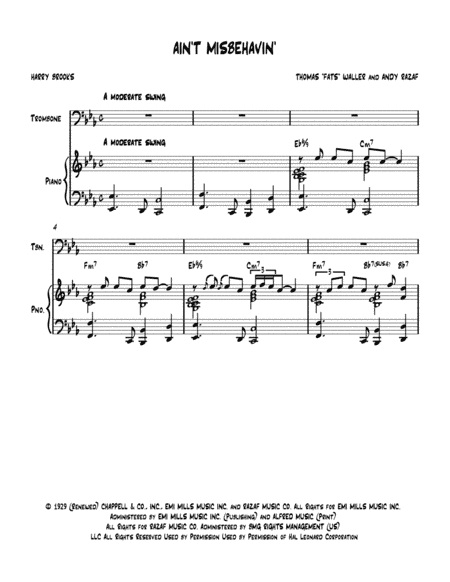 Ain't Misbehavin' (arr. Nick Lacanski)