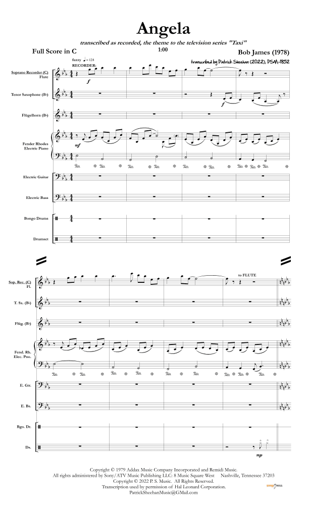 Angela (arr. Patrick Sheehan)