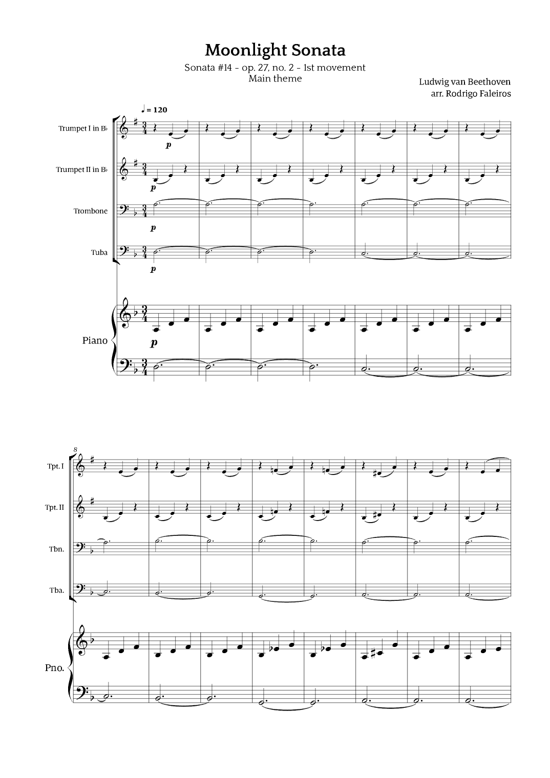 Moonlight Sonata (arr. Rodrigo Faleiros)