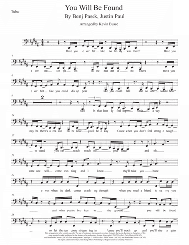 You Will Be Found (arr. Kevin Busse)