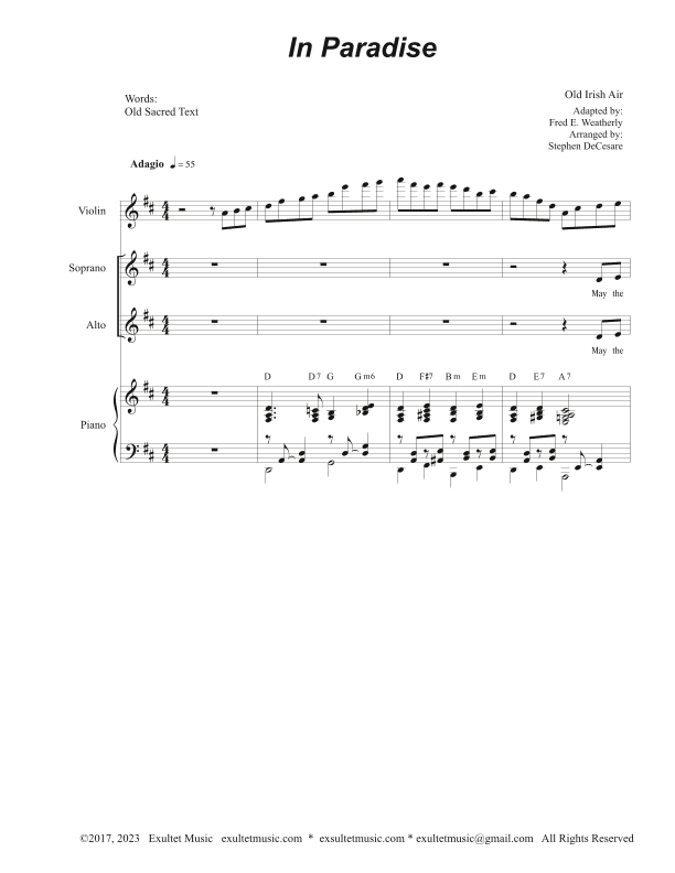 In Paradise (Vocal Trio - (SAB) (arr. Stephen DeCesare)