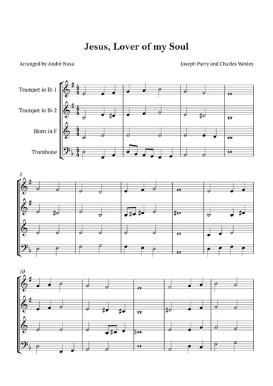 Jesus, Lover of my Soul (arr. André Nusa)