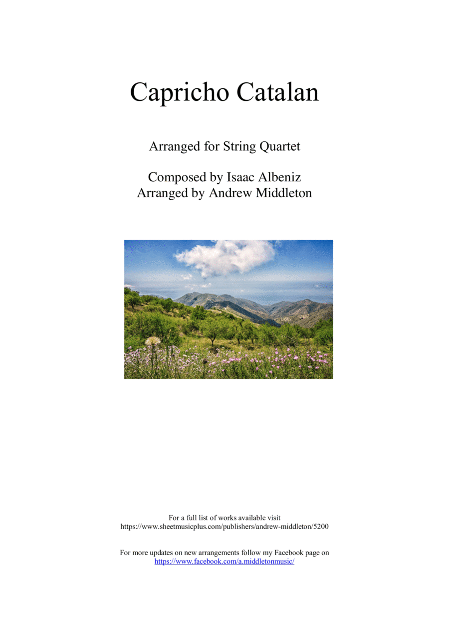 Capricho Catalan arranged for String Quartet (arr. Andrew Middleton)