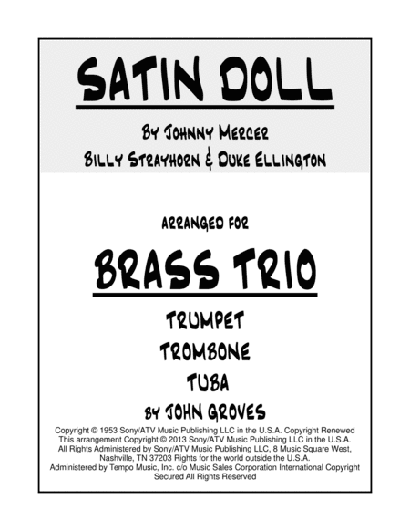 Satin Doll (arr. John Groves)