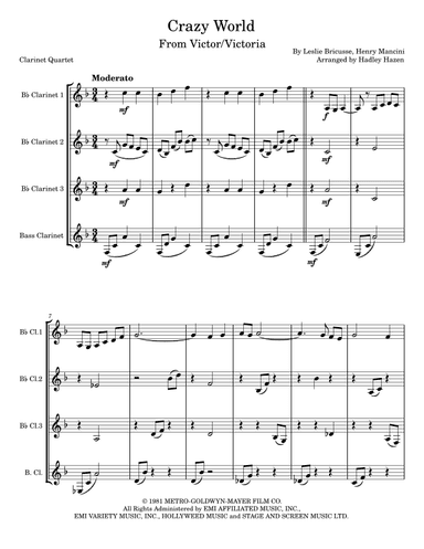 Crazy World (arr. Hadley Hazen)