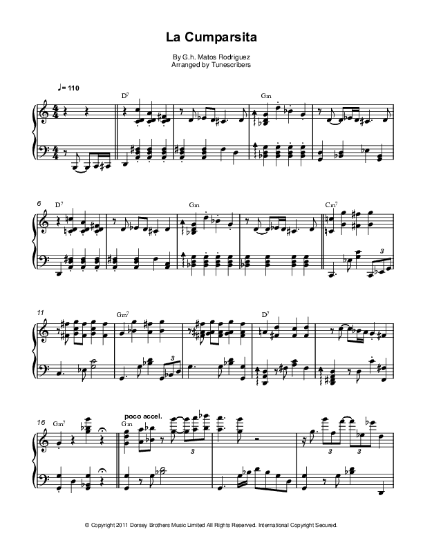 La Cumparsita (arr. Tunescribers)