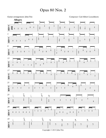 Opus 80 Nos. 2 (arr. John Trie)