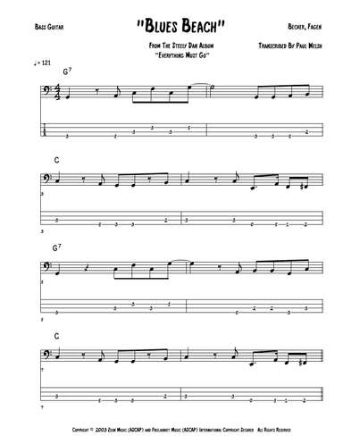 Blues Beach (arr. Accubass)
