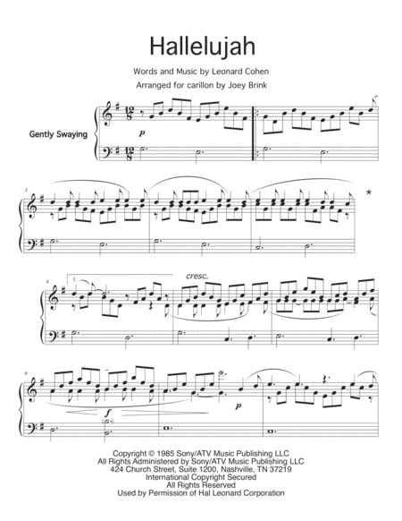 Hallelujah (arr. Joey Brink)