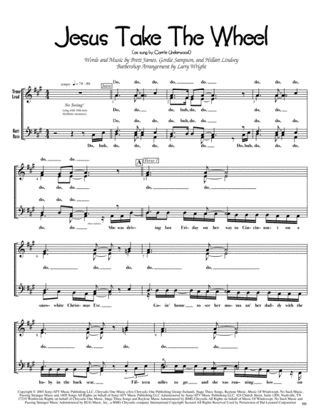 Jesus Take The Wheel (arr. Larry Wright)
