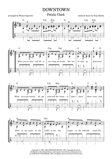 Downtown (arr. Winter Sparrow)