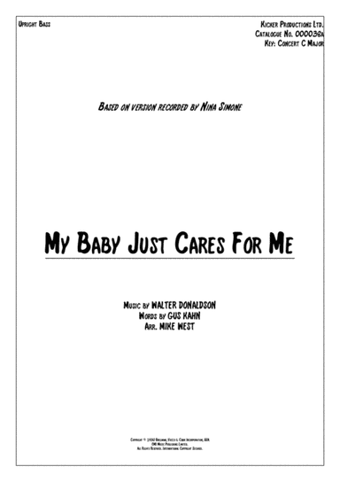 My Baby Just Cares For Me (arr. Mike West)