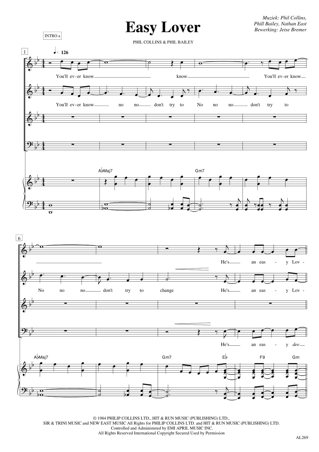 Easy Lover (arr. Jetse Bremer)