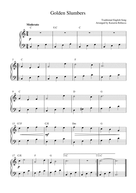 Golden Slumbers (arr. Kaiserin Rebecca)