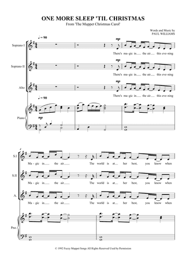 One More Sleep 'til Christmas (arr. SCMusic)