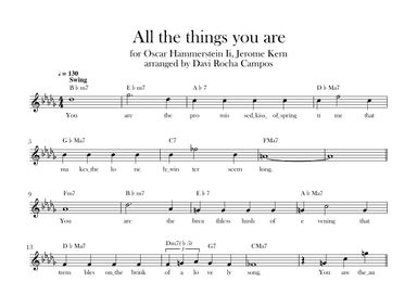All The Things You Are (arr. Davi Rocha Campos)