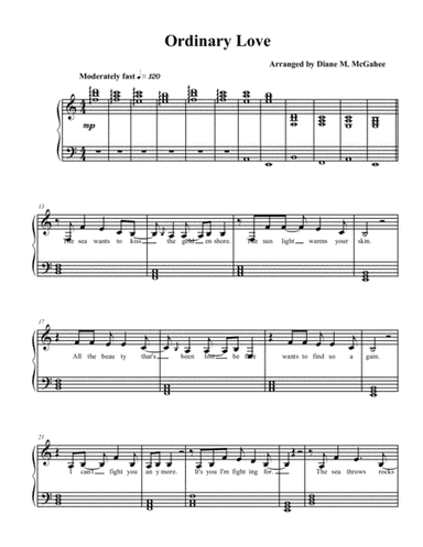 Ordinary Love (arr. Diane M. McGahee)