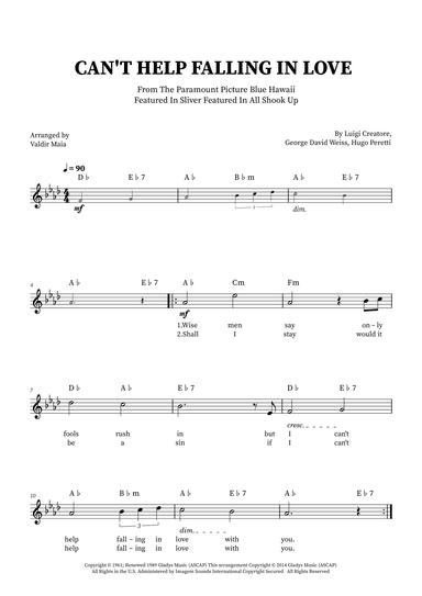 Can't Help Falling In Love (arr. Valdir Maia)
