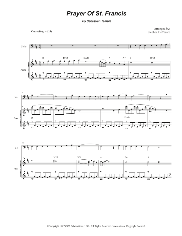 Make Me A Channel Of Your Peace (prayer Of St. Francis) (arr. Stephen DeCesare)