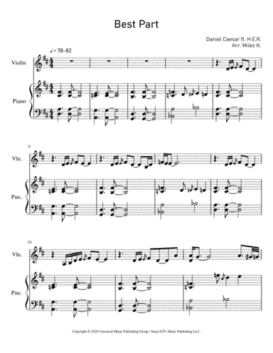 Best Part (arr. Miles K.)