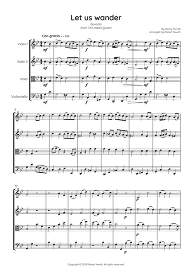 Let us wander (Purcell) for String Quartet (arr. Robert Newth)