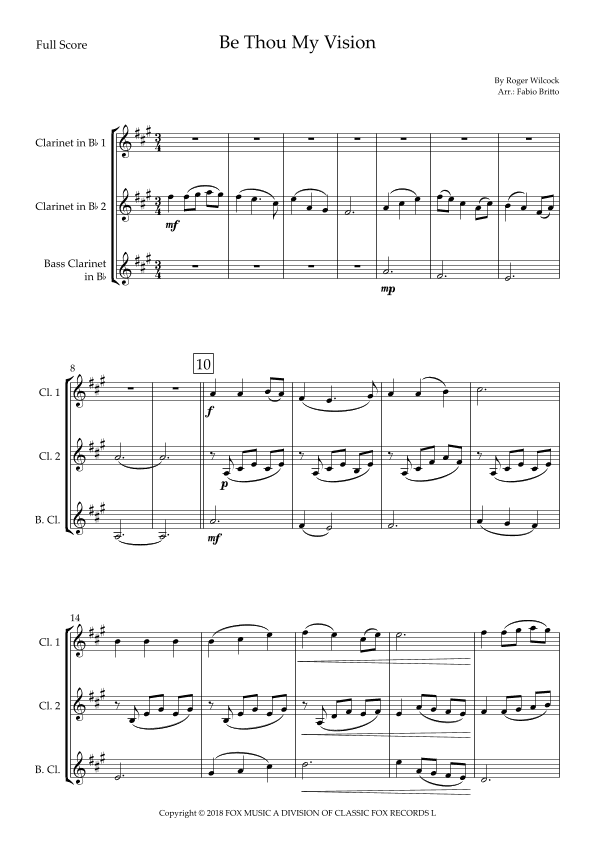 Be Thou My Vision (arr. Fabio Britto)