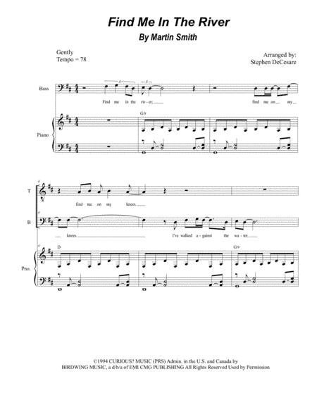 Find Me In The River (arr. Stephen DeCesare)
