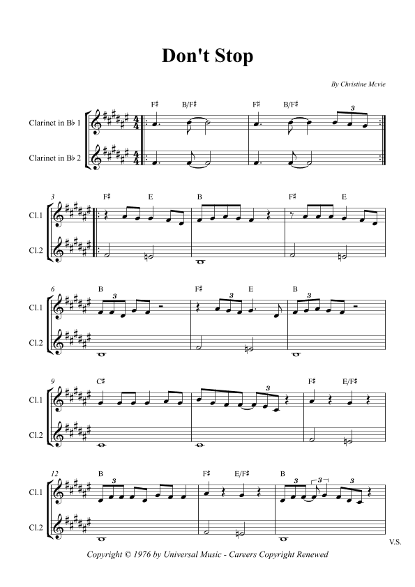 Don't Stop (arr. Wesley S. SIlva)