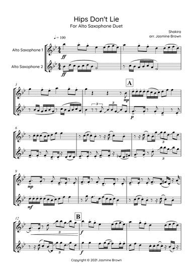 Hips Don't Lie (arr. Jasmine Brown)