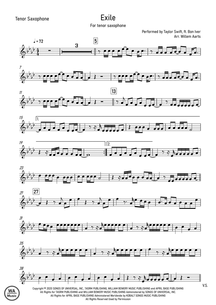 Exile (arr. Willem Aarts)