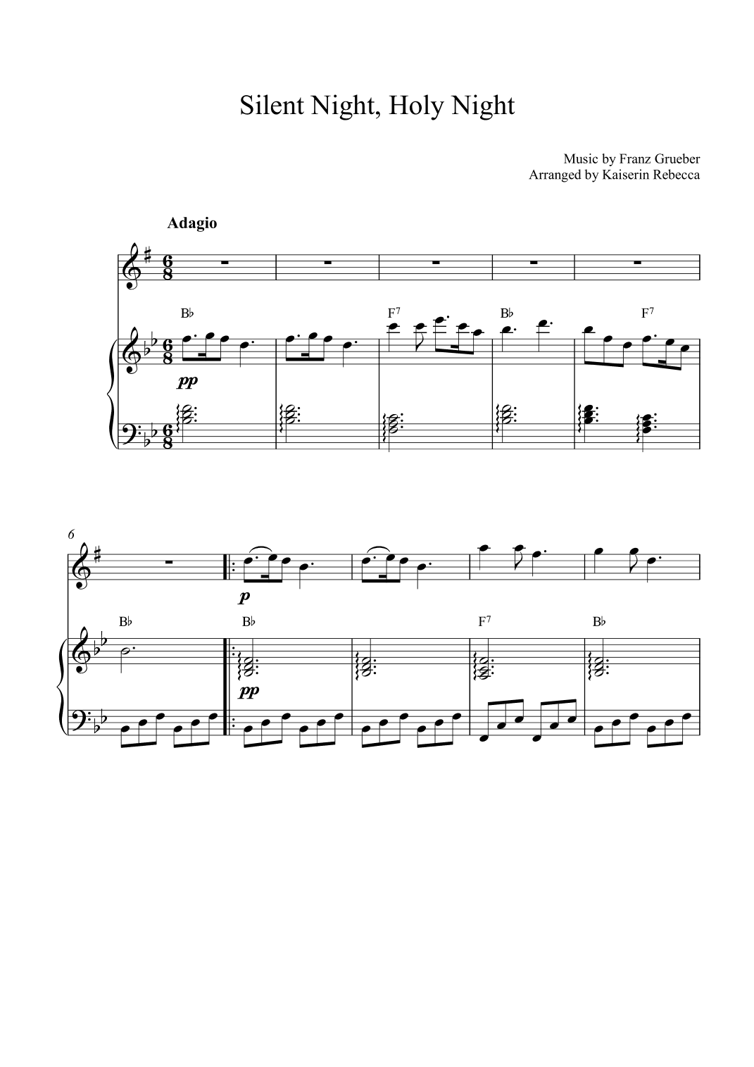 Silent Night, Holy Night (arr. Kaiserin Rebecca)
