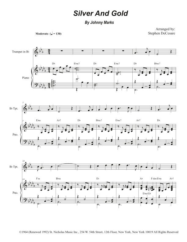 Silver And Gold (arr. Stephen DeCesare)