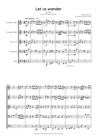 Let us wander (Purcell) for Brass Quintet (arr. Robert Newth)