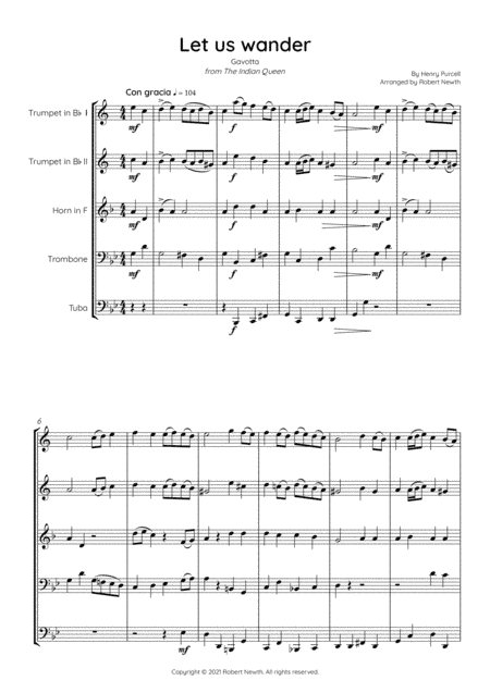 Let us wander (Purcell) for Brass Quintet (arr. Robert Newth)
