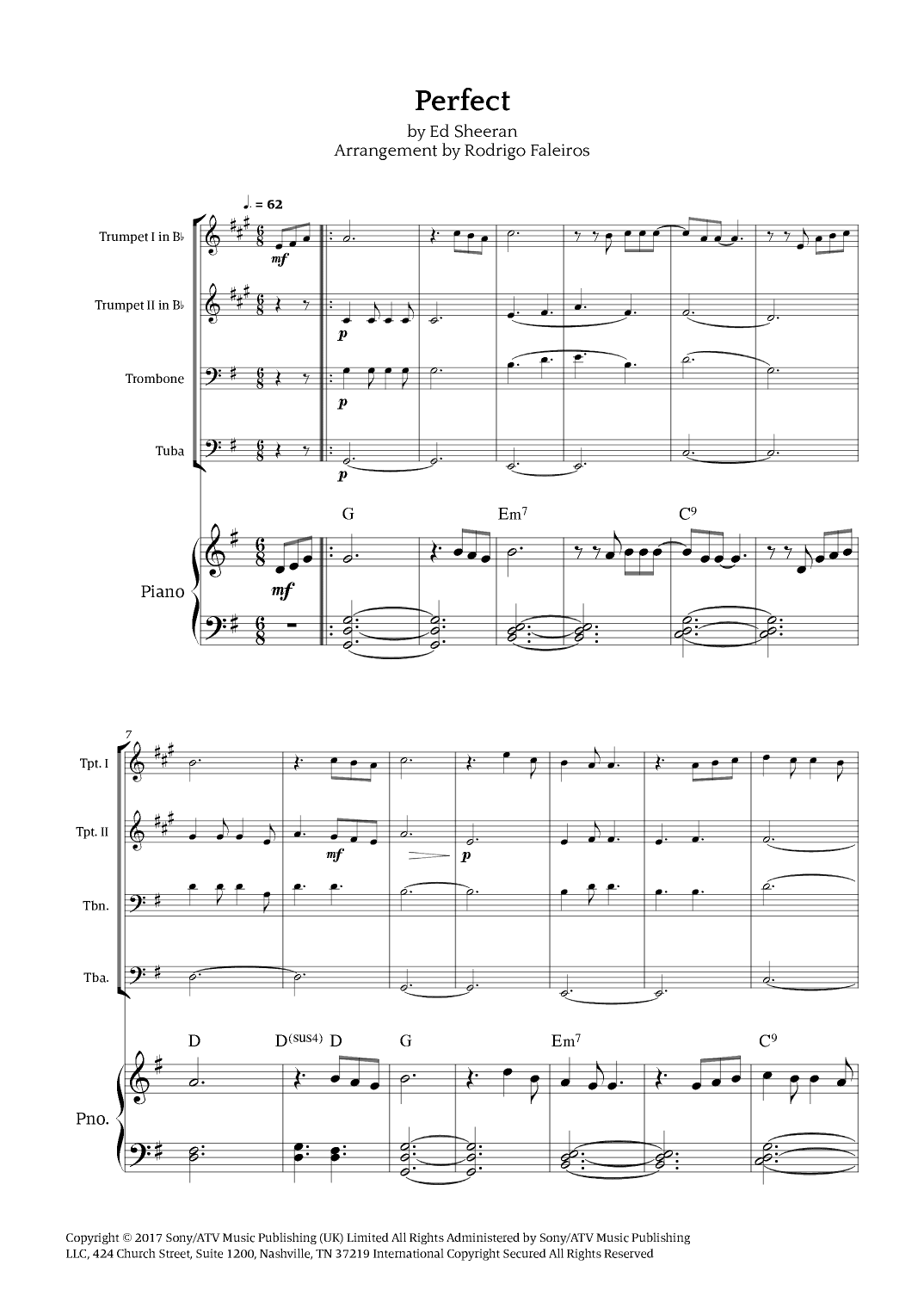 Perfect (arr. Rodrigo Faleiros)