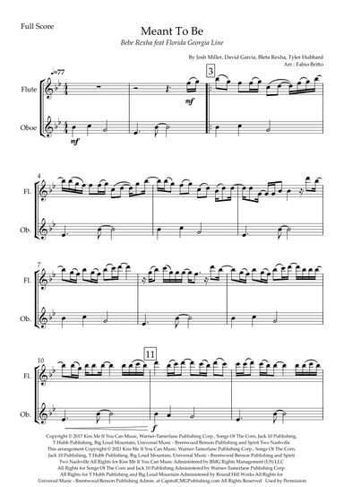 Meant To Be (arr. Fabio Britto)