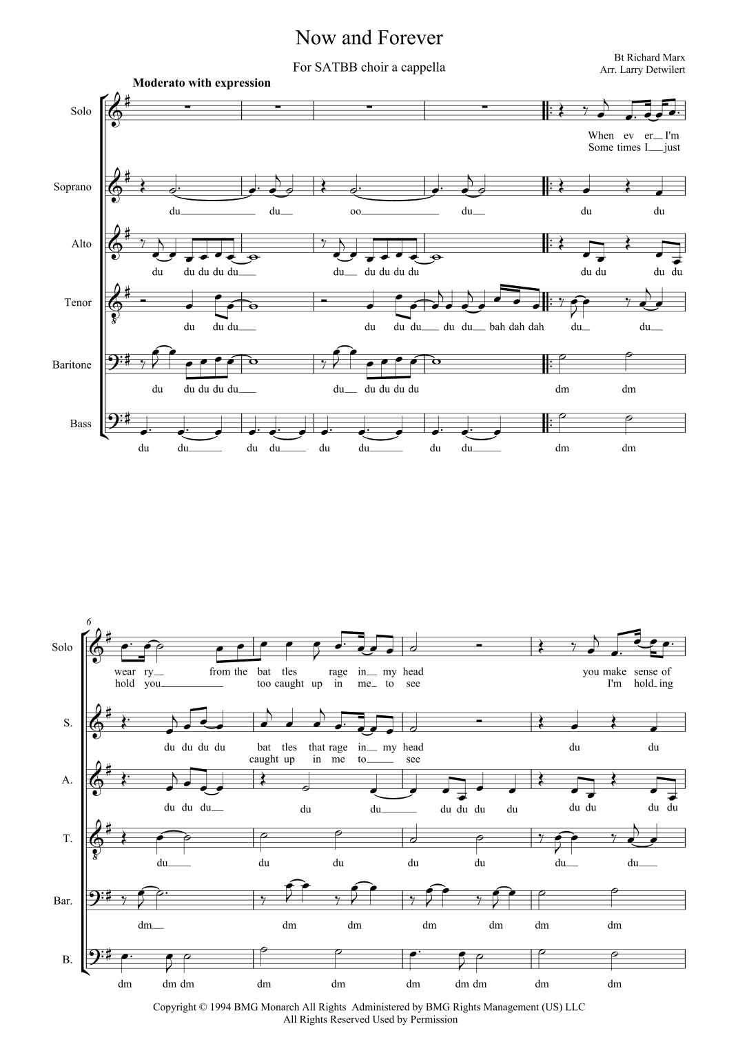 Now And Forever (arr. Larry Detwiler)