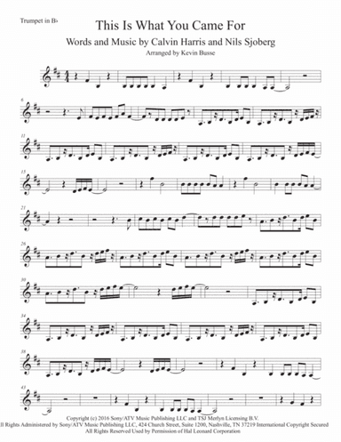 This Is What You Came For (arr. Kevin Busse)