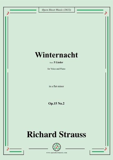 Richard Strauss-Winternacht,in a flat minor,Op.15 No.2 (arr. OSM Press)